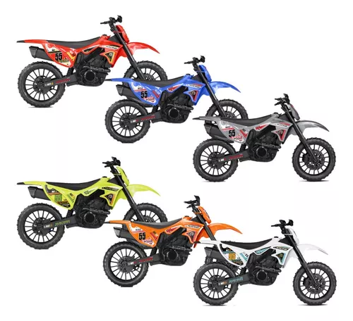 Roma brinquedo moto cross trilha racing 34 cm com pneus borracha