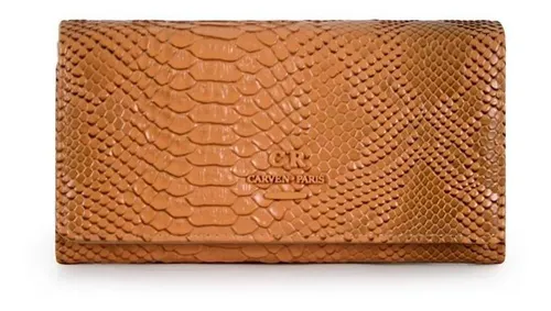 Billetera Mujer Alda Serpent Café Carven