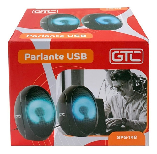 Imagen 5 de 5 de Parlante De Escritorio Gtc Con Luces Rgb Spg-148