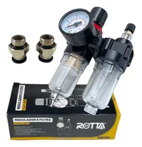 Comprar Lubrifil 1u002F4 Filtro Regulador Pressão + 2 Conexões 8mm 1u002F4