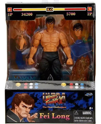 Set 4 Jada Street Fighter Ii Chun-li Ken Fei Ryu 15cm -nvos (Usado)