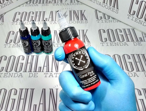 Imagen 7 de 7 de Tinta Tattoo Extreme Set Neo Tradi X 4oz Tatuajes Tatuar