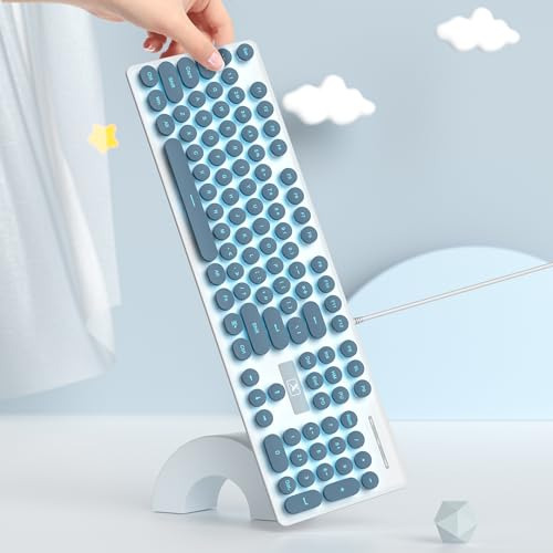 Teclado De Máquina De Escrever 104 Teclas Punk Gaming Retro