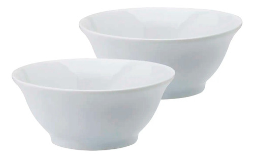 2 Saladeiras De Porcelana 19cm 1,1l Branca