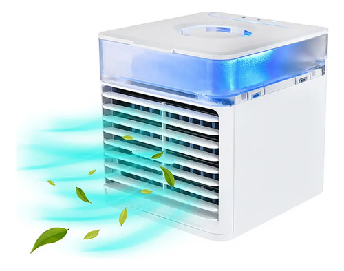 Climatizador Humificador Enfriador De Aire Frio Portátil 10w Color Blanco
