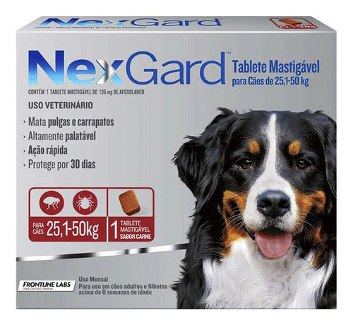 Comprimido Antiparasitário Para Carrapato Nexgard Para Cachorro