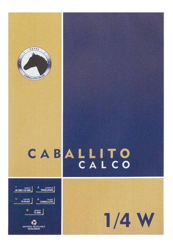 Block Papel Calco Caballito 1/4 Watman Serviciopapelero