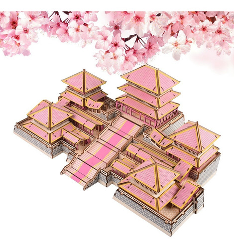 Accesorio De Madera Con Maqueta De Casa China En 3d Para Niñ