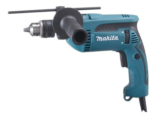 Taladro percutor atornillador eléctrico de 13mm Makita HP1640K 760W + accesorio con maletín de transporte 220V