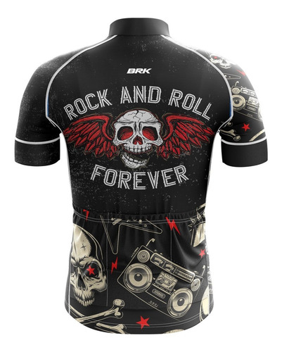 Imagem 2 de 3 de Camiseta Ciclismo Brk Rock And Roll Com Fpu 50+