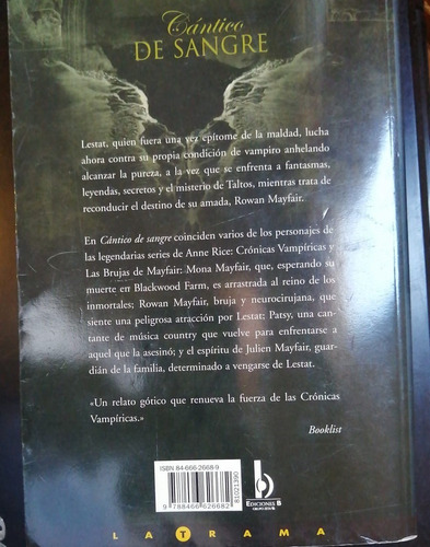 Cantico De Sangre Crónicas Vampíricas Anne Rice 2005