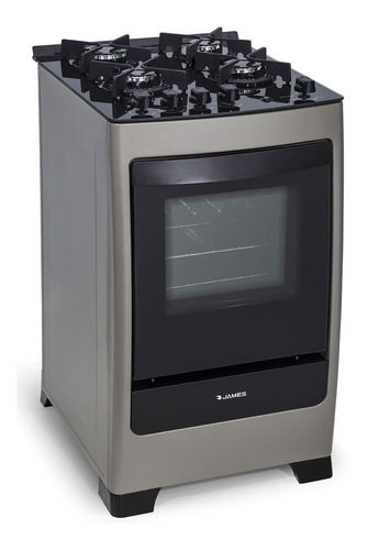 Cocina A Gas James C700 V Titanium Vidrio Templado