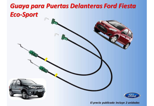 Guaya Puerta Ford Fiesta Ecosport Par 2 Unidades