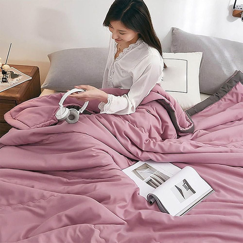 Colcha Enfriadora De Doble Cara Cooling Blanket, Color Liso,