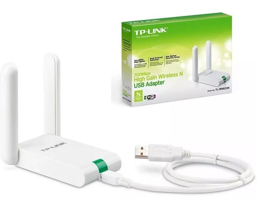 Imagen 4 de 9 de Placa De Red Wifi Usb Tp Link Tl-wn822n 300mbps 2 Antena 2.4