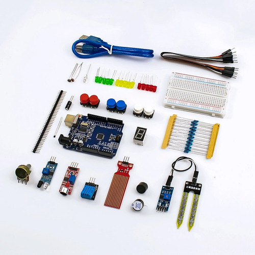 Kit Arduino Uno R3 Starter Iniciante 68 Peças Maker