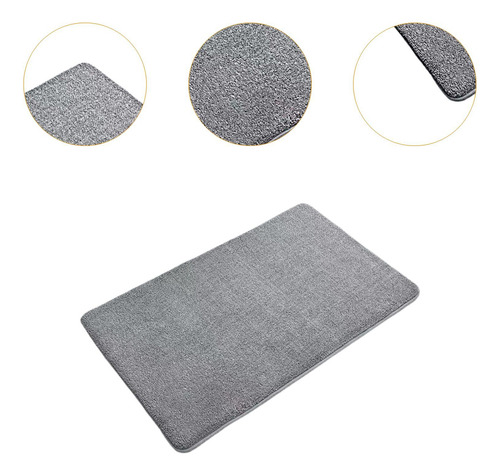 Alfombra Para El Suelo, Alfombra Para Puerta, 50cmx80cm Gris
