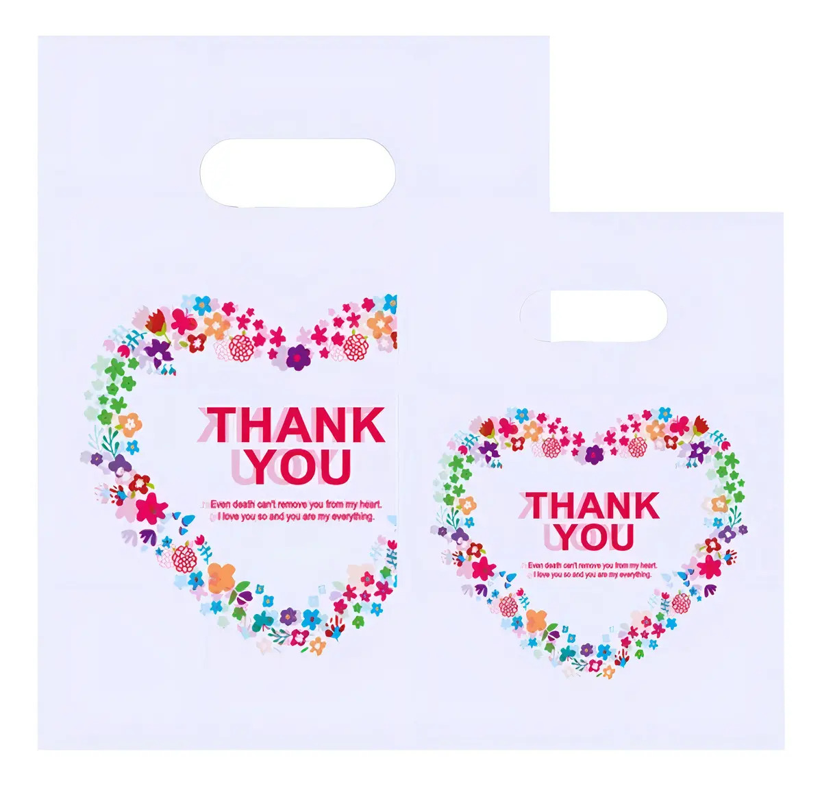 200 Gracias Bolsas Boutique, Bolsa Embalaje Plastico Color Blanco