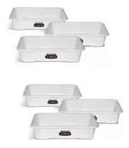 Comprar 6 Bandejas Plasticas 30x22cm Bateas Rectangulares Colombraro
