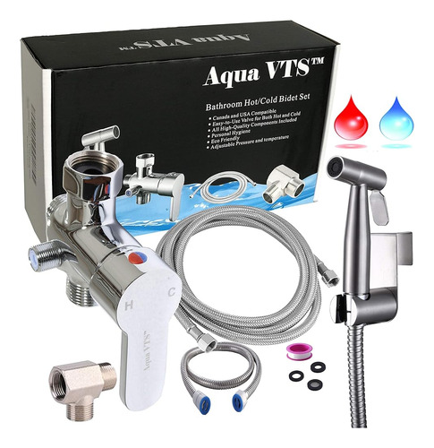 Aqua Vts Spray Bidet, Shattaf, Con Válvula Mezcladora Fría Y