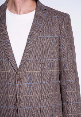 Imagen 3 de 4 de Blazer Hombre Abrito Marrón Fw 2023 New Man