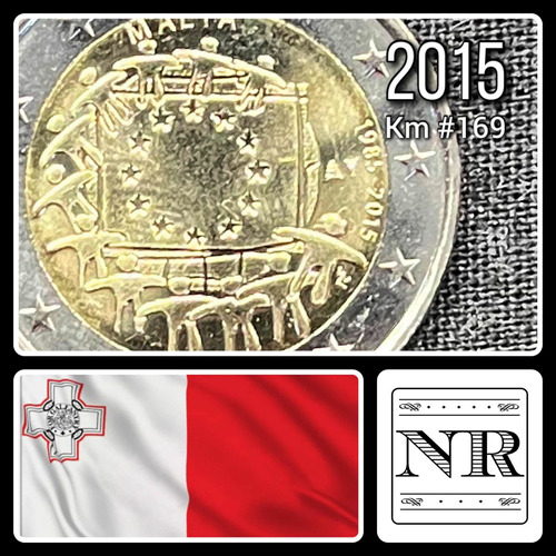 Malta - 2 Euros - Año 2015 - Km #169 - Bandera Ue