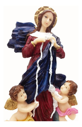 Escultura Nossa Senhora Desatadora Nos Imagem Resina 15cm