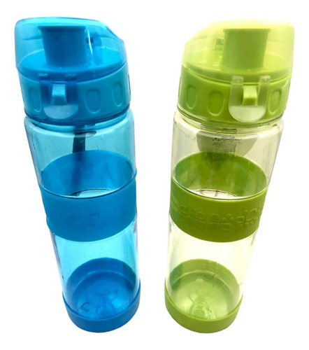 Botella Agua Duo Azul Verde 600ml