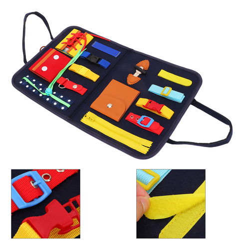 Juguetes Sensoriales Montessori De Fieltro Azul Oscuro Busy