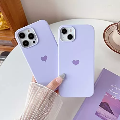 Jmltech Funda de silicona para iPhone 14 Pro Max con bonito corazón  femenino para mujeres con forro de microfibra suave antiarañazos funda  protectora