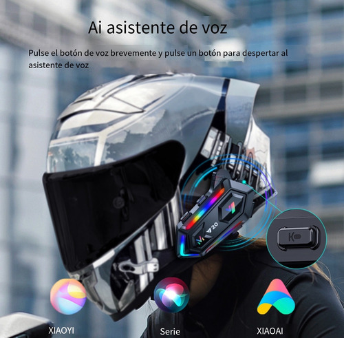 Intercomunicador Moto Mixio Y20max Casco Manos Libres Ip67