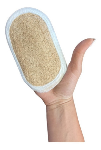 Esponja Vegetal Natural Manopla Exfoliante Luffa X 10 Unidad Color Blanco Rayas