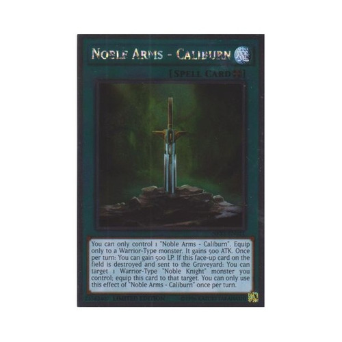 Yu-gi-oh Noble Arms - Caliburn - Platinum Rare Frete Incluso