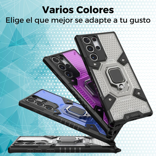 Funda Para Galaxy A72 Con Mica Varios Modelos Antigolpes Azul Space Correa