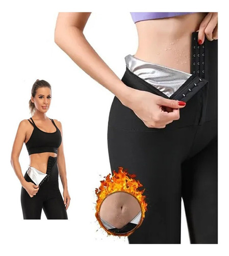 Bermudas Fitness Con Cinturón Efecto Quemador De Grasa Sauna