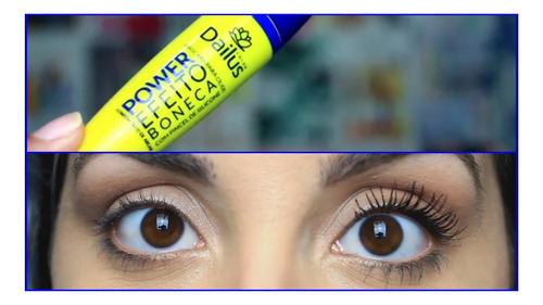 Kit Máscara Cílios Efeito Boneca Volume Russo Rímel Dailus Preto