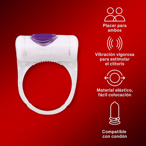 Sico Ring Anillo Con Poder Vibrador Placer Intenso, 1 Pieza Blanco