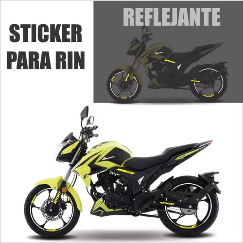 Sticker Refleante Para Rines Italika 150z + Regalo