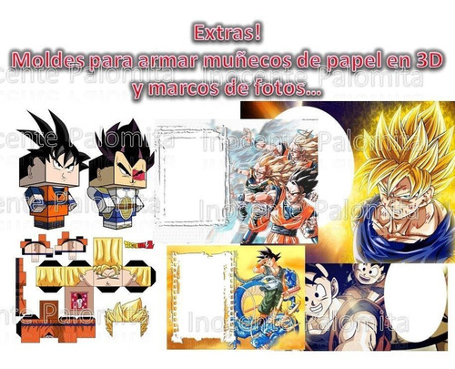 Kit Imprimible Dragon Ball Z Etiqueta Golosinas Invitaciones | MercadoLibre