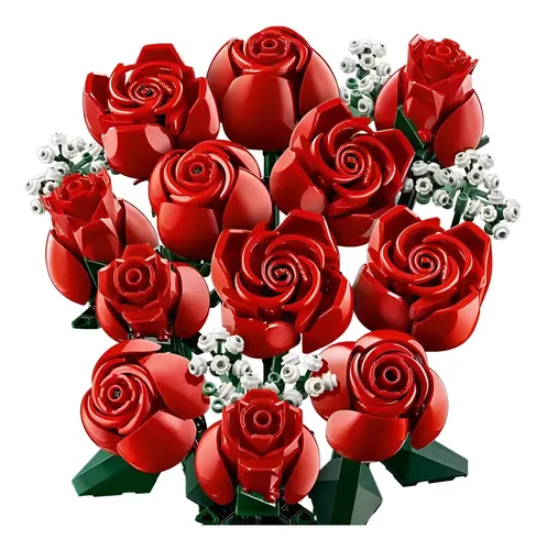 Blocos De Construção Buquê Flores De Ícones Bouquet Quantidade De Peças 822