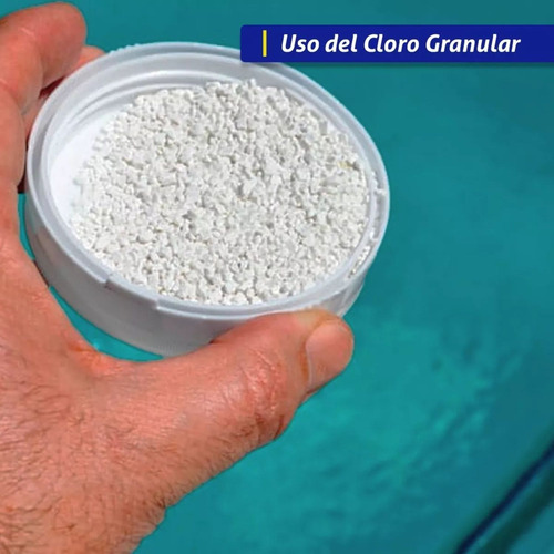 Klaren Tricloro Cloro Granulado Para Alberca 10 Kg Blanco