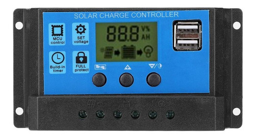 Controlador De Carga Solar Fotovoltaica Inteligente 12v 24v 