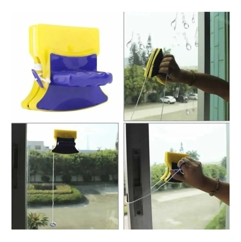Imagen 2 de 8 de Limpia Vidrios Magnéticos Limpiador De Ventanas Hogar Dpto