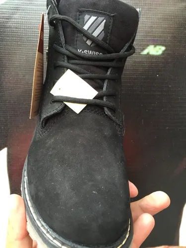 Bota K swiss Ks Hiker Clasica Negra gamuza Jnr O Dama Caja Env o