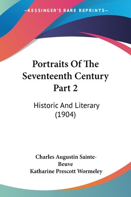 Libro Portraits Of The Seventeenth Century Part 2: Histor...