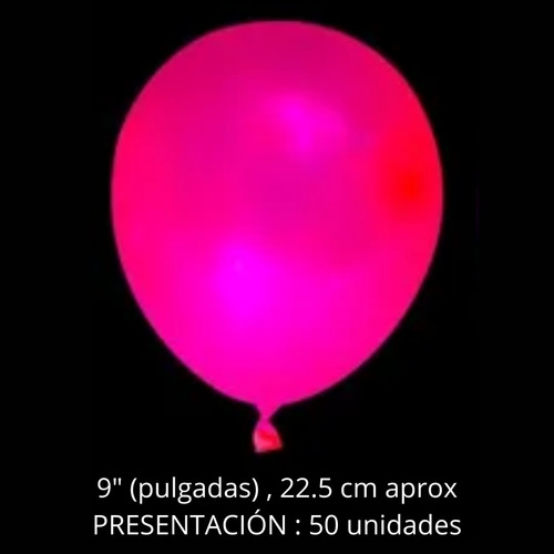 Globos Latex Fluo Surtidos 9 Pulgadas X 50 Neon Decoracion
