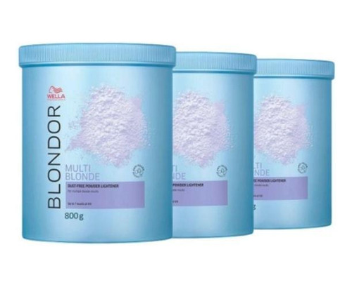 Kit Pó Descolorante Blondor Multi Blonde 800g 3und - Wella