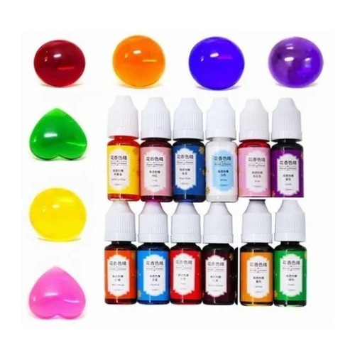 Set 12 Colores Pigmento Transparente Para Resina Completo