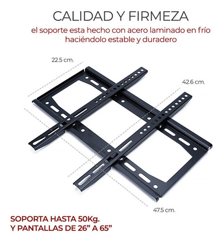 Soporte De Pared Para Tv Monitores 26-65 Pulgadas