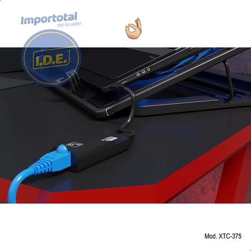 Adaptador De Red Con Conector Usb 3.0 A Rj-45 Xtech Xtc-375